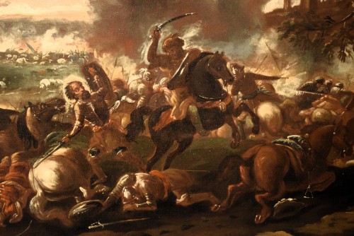 Louis XIV - Battle, Christians against the Turks - Antonio Calza (1653-1725)